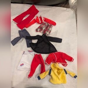 Barbie Doll Clothes Set - Red, Black, Yellow